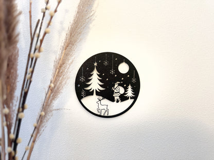 Christmas Wall Decoration - Black or White